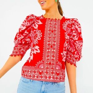 NWT Farm Rio Flora Tapestry Blouse -XS